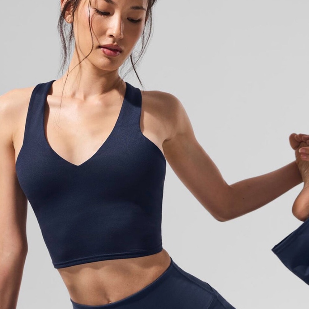 ALO Yoga Navy Airbrush Real Bra Tank - NWOT